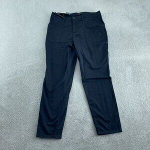 Banana Republic High Rise Twill Pants Womens Size 12 Black Cotton Blend NWT 5409